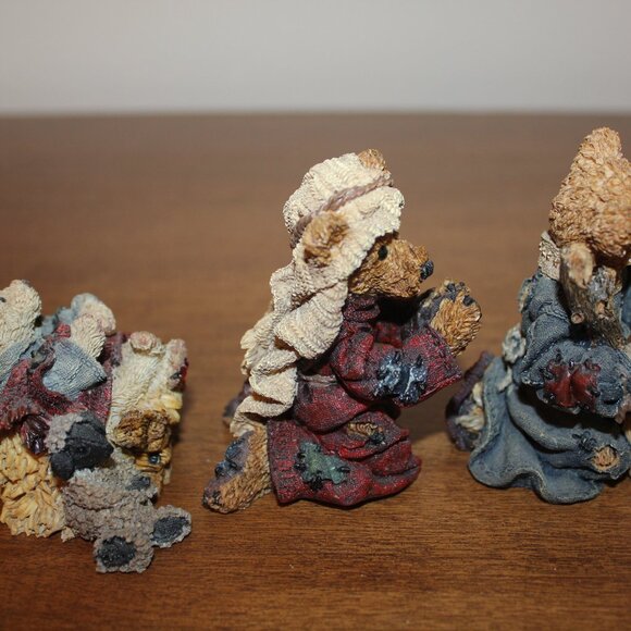 Boyds Bear Nativity Christmas Peace on Earth Series #4 Figurine Set Vintage 1995 - Picture 11 of 13